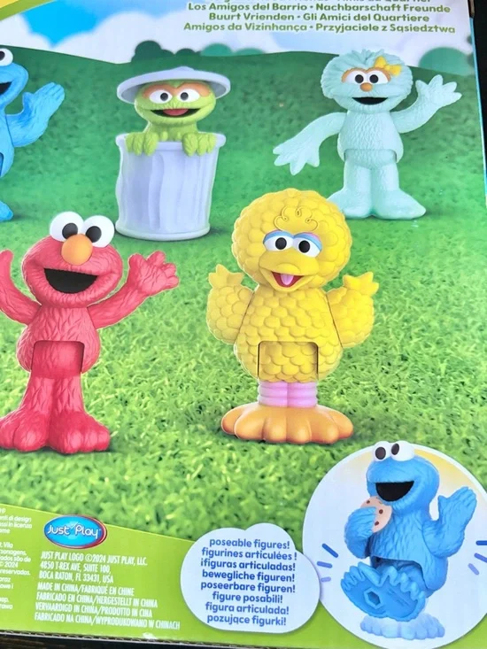 6-Pc NEW Neighborhood Friends Sesame Street POSEABLE Figures ELMO BIG BIRD - Picture 5 of 5